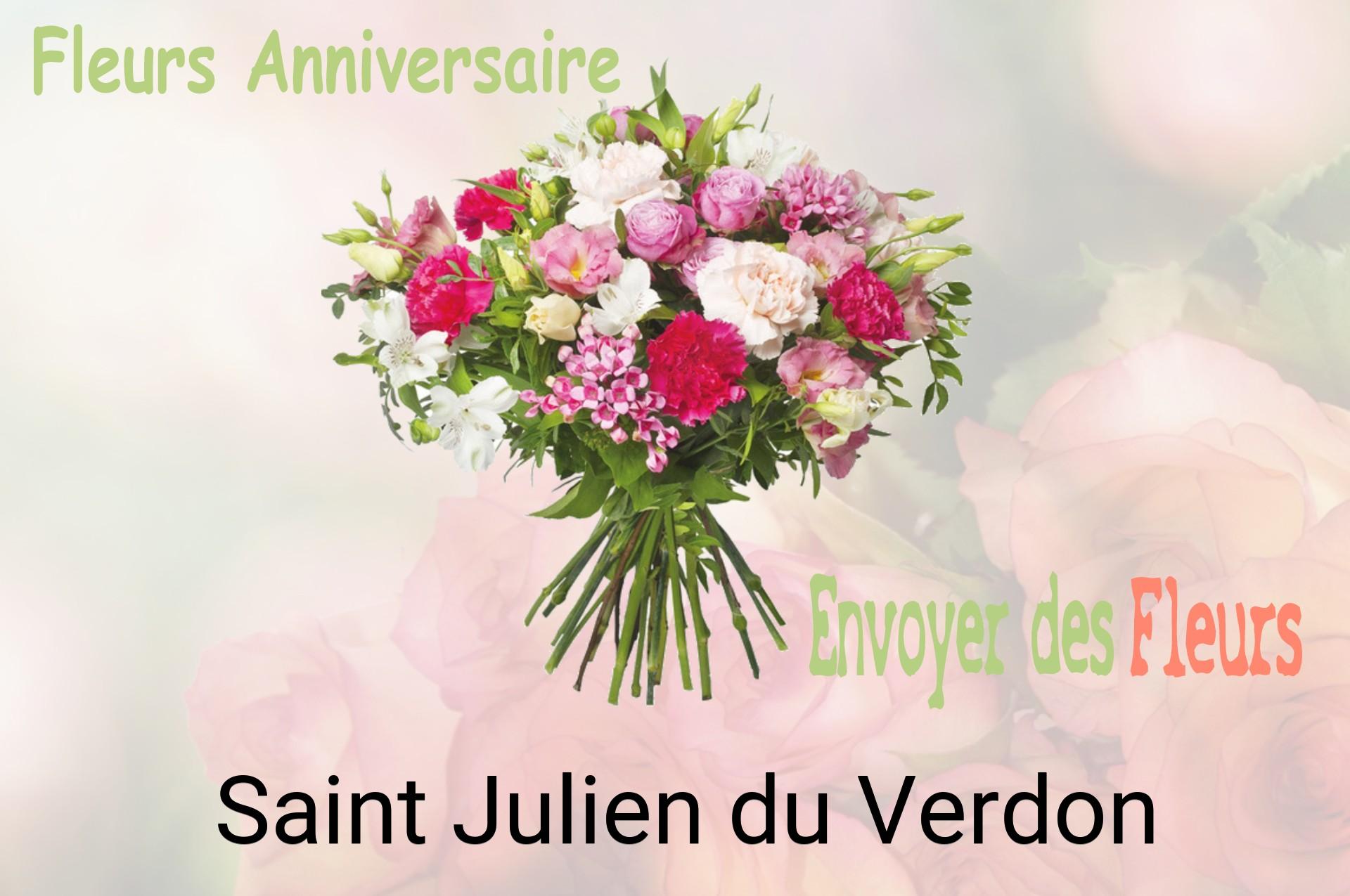 Bouquet de fleurs d’anniversaire livré à Saint-Julien-du-Verdon
