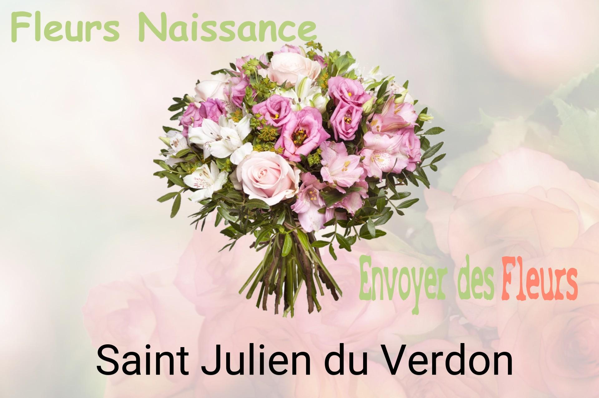 Bouquet de fleurs de naissance livré à Saint-Julien-du-Verdon