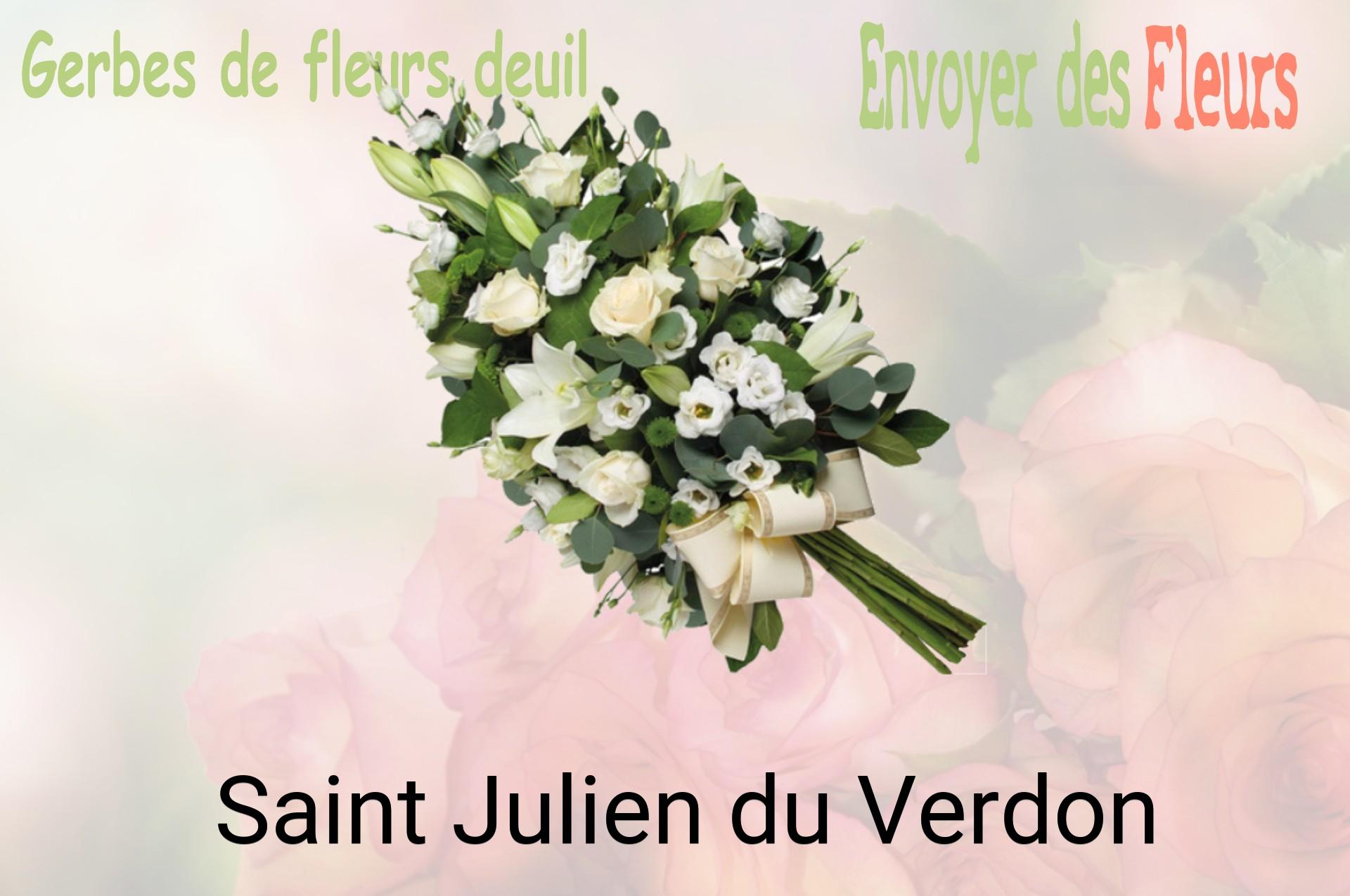 Gerbe de fleurs de deuil livrée à Saint-Julien-du-Verdon